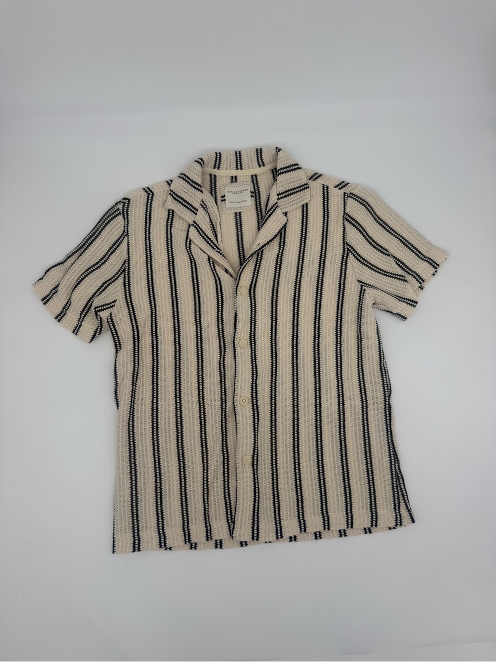 Denim & Flower Ricky Singh Textured Camp Shirt